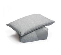 Foppapedretti Nuit & Nature Housse de Couette lit Simple 1P avec taie d'oreiller ; Vague Perle 100% Coton, Made in Italy