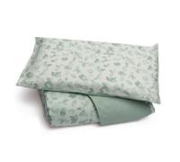 Foppapedretti Nuit & Nature Housse de Couette pour lit Simple 1P avec taie d'oreiller ; Feuilles Sauge 100% Coton, fabriqué en Italie