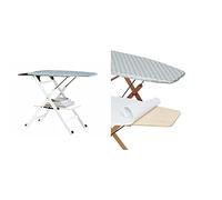 Foppapedretti Table à repasser Assai blanc & Couverture axe à repasser Couverture de l'axe + Molleton