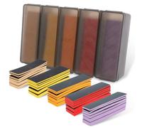 Foppla Lot de 30 éponges abrasives souples, flexibles et humides - Grain 180-2500 - Trois épaisseurs - Pour bois, cloison sèche, métal, peinture, réparation automobile (#180-#800)