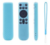 For HAIER HTR U60G Manchon en silicone pour télécommande avec effet phosphorescent Absorption des chocs Alignement précis des boutons et cordon (bleu lumineux)