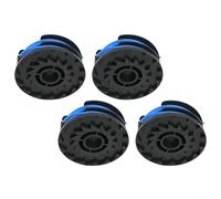 For Harbor For Freight Bauer 20115e-b Lot de 4 bobines de rechange pour débroussailleuse électrique 38,1 cm 5,5 A avec 1,65 mm pour ligne en nylon double épaisseur Noir Bleu 4 pièces