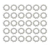 For Pearl Lot de 30 ronds de serviette argentés avec strass pour mariage, banquet, fête d'anniversaire et décoration élégante de table à manger