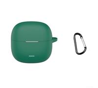 for redmi Buds 8 Lite Coque en silicone - Housse douce au toucher avec attache porte-clés - Pochette de transport pour salle de sport en plein air - Protection antichoc multicolore (vert foncé)