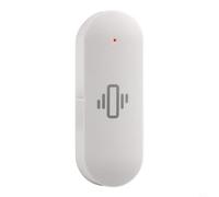 for tuya Capteur de vibrations pour application Smart Life Détecteur de chocs sans fil avec sensibilité réglable pour système d'alarme de sécurité domestique Blanc 70 mm (1 pièce)