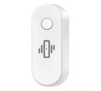 for tuya Détecteur de vibrations en temps réel Alarme de choc de mouvement pour portes en verre pour fenêtres Coffre-fort Smart Home Security Hub Noir (Blanc)