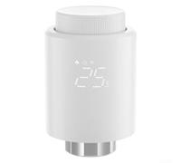 for zigbee Vanne de radiateur thermostatique pour contrôle intelligent de chauffage M30 x 1,5 avec détection de fenêtre ouverte pour domotique Corps en PC blanc