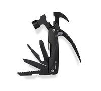 FORA Outil Multifonction 12 en 1-1 Marteau, 1 Arrache-clou, 3 Pinces, 1 Couteau, Lame, 1 Lime, 1 Ouvre-boîtes, Tournevis avec 9 Embouts, Multiusage pour Jardin, Camping et Survie