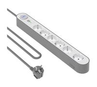 Force Power Lite - Protection contre les surtensions - connecteurs de sortie : 6 - 1.5 m cordon - gris, blanc