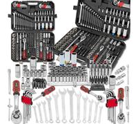 FORCEKRAFT Jeu d'outils 222 ELEMENTS Acier CrV GRAND jeu 1/4" 3/8" 1/2"
