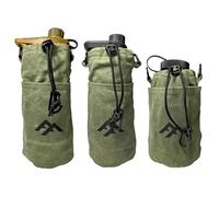 Forest Fundamentals Pochette isotherme pour bouteille | Compatible avec les filtres à eau Grayl, les bouteilles à large ouverture de 946 ml et les tasses gigognes | Toile de coton cirée faite à la