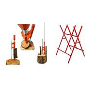 Forest Master Smart Splitter Fendeuse à Bois Manuelle & Oregon - Chevalet de Sciage en Acier, Repliable et Ajustable, Bûches de 27 cm de Large Maximum (584145)
