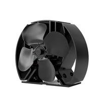 Forest Master | Ventilateur de Poêle Mini Viking Avancé Noir Satiné - Puissant ventilateur alimenté par la chaleur à 4 pales pour poêles à bois et cheminées - Circulation de la chaleur respectueuse de