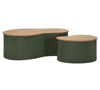 FOREST - Set de 2 tables de salon vert Vert