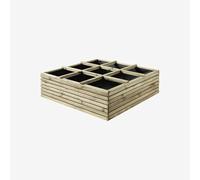 Forest Style Carré Potager en Bois 380L Horizon - 115 x 84 x 32 cm - Cerland