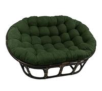forestalk Double Papasan Chaise Coussin 67x47 Pouce épais Rond Swing Housse de siège avec Fermeture à glissière et Cravates Soft PP Cotton Fill pour l'intérieur Patio extérieur Rotin en Osier