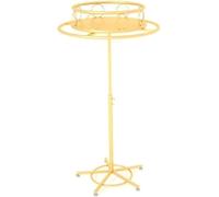 forestalk Vêtements rotatifs Support en métal Support de vêtement 360 Spin Boutique Affichage Plancher Standard d'orgue Organisateur avec Chaussure Étagère pour Usage Commercial à Domicile Blanc 80cm
