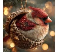 Forests Animal Acorn Ornaments | Ornement d'arbre De Noël pour Noël - Ornement en Acrylique 2D | Für Zuhause, Büro, Wohnzimmer, Garten, Haustür, Wand, Kaminsims, Fensterbank, Treppe