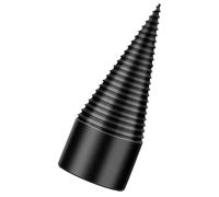 Foret à Bois de Chauffage en Acier au Carbone Fendeur 42mm Noir | Conception Conique Multifonction, Pénétration par Vis, pour Bûches et Souches, Usage Jardin et Feu