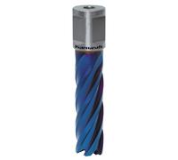 Foret à carotte en acier fritté ASP avec revêtement DUREBLUE jusqu'à 1 400 N, tige Weldon, longueur utile 55 mm, Blue-Line55 PRO / Blue-Line-Rail55 PRO, diamètre Ø d = 19 mm