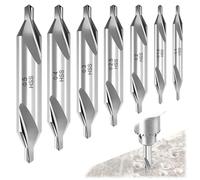 Foret a Centrer,Lot de 7 Forets à Centrer HSS,60° Forets de centrage HSS | Meche à Centrer,Foret à Deux Extrémités,Center Drill Bits,pour Traitement Dufer,Acier,Cuivre,Aluminium,Ø 1/1.5/2/2.5/3/4/5mm