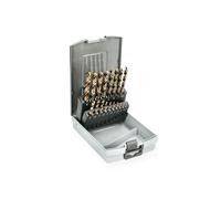 Foret à métaux - HANGER - 155290 - HSS cobalt 5% - Coffret 19 forets 1-10 mm - Pointe 135°