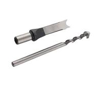 Foret à trou carré, foret à mortaiser en acier rapide, foret à ciseau pour bois carré, résistant à l’usure, avec manchon en forme de U, adapté aux panneaux de densité et au bois (20mm)