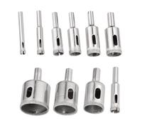Foret à Verre en Émeri, Kit de Percer, Maison et Magasin | Argenté, Compatible Perceuse Électrique Standard, Usage Multi-usage, pour Carrelage et Granit