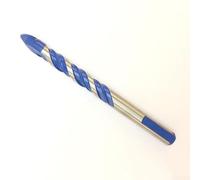 Foret à verre, pointe triangulaire en carbure de tungstène multi-usages pour verre, céramique, carrelage, marbre, béton, bleu, pièce unique YG6X pour matériaux solides et cassants (6 mm)