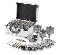 Foret annulaire pour perceuse magnétique, Kit De Scie Cloche En Carbure D'acier Rapide, 16 Pièces, Métal Dur À 57mm