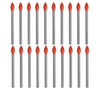 Foret Carrelage 6mm TIMESETL Forets à Percer Le Verre 20 Pcs Foret Verre Revêtement en Titane, Meche Carrelage 6 mm Forets Carbure de Tungstene pour Forage Carrelages, Verres, Ceramiques et Bois