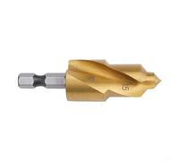 Foret conique hélicoïdal HSS 1/4 Hex pour tuyau d'eau (15-19) | Tige hexagonale de 6,35 mm, prise en main sûre, empêche le glissement, s'adapte aux conducteurs standard