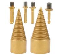 Foret Conique Séparateur de Bois de Chauffage, Kit en Carbure | Revêtement Titane, du Frottement et Économie D’énergie, pour Camping Familial, sans Lames Mobiles