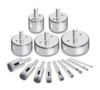 Foret De Diamant, Coupeur De Trou De Tuile Scie Cloche Diamant Set De Ensemble De Fraises à Tasse Diamanté Embouts De Sonde Couvert Trou Outils Extracteur Pour Carrelage Cé