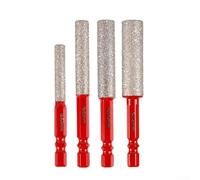 Foret de meulage avec noyau de cire de refroidissement intégré pour une utilisation sur carreaux remplis de verre, porcelaine et marbre sans alimentation en eau externe (6 + 8 + 10 + 12 mm)