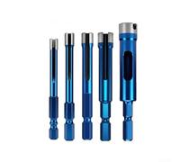 Foret diamant avec tige hexagonale pour céramique, carrelage, marbre, granit, quartz, pierre de 5 mm, outil de noyau en métal bleu (5 mm)