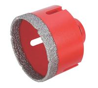 Foret diamant multimatériaux en acier à queue hexagonale Drygres 68mm x 13cm Rubi