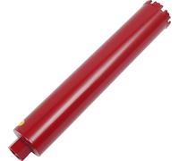 Foret diamanté - Couronne de forage - Filetage M22 - Forage à sec/humide - Pour maçonnerie et béton - Dents plates et segments Great Wall - Épaisseur de paroi 4 mm - Longueur 450 mm - Rouge