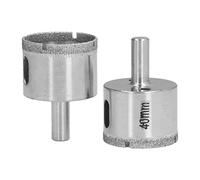 Foret en Céramique, 2 Pièces Trépan de Scie-cloche pour Carreaux, Grès Cérame, Verre en Céramique, Forets à Carreaux de 40 Mm, Scies-cloches