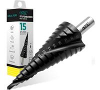 Foret étagé Ø 4-32 mm, HSS M35 en acier avec revêtement AlTiN, 15 étages à denture hélicoïdale, foret conique pour acier inoxydable, acier de construction, métaux non ferreux et plastique, foret à