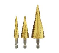 Foret étagé en titane HSS haute vitesse, jeu de forets étagés coniques pour métal et bois, 4-12, 4-20, 4-32 mm, foret étagé hélicoïdal 3B
