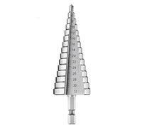 Foret étagé, foret metal, fraise metal,foret etage, diamètre 4-32 mm, acier inoxydable, plastique et bois - Foret conique HSS professionnel - Tige de 6.35mm - Foret à tôle Step Drill Bit (4-32 mm)