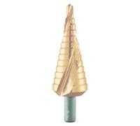 Foret Étagé Hélicoïdal HSS Cobalt TiN Combiné - Tôles jusqu'à 6 mm° D. 6.00-37.00 x Q. 10 mm x Z2 - Diamwood