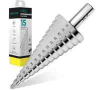 Foret étagé HSS Ø 4-32 mm, 15 niveaux avec tige de 10 mm, foret éplucheur pour métal, acier inoxydable, acier, laiton, métal souple, bois, plastique