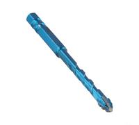 Foret excentrique à quatre cannelures pour verre, carrelage, granit et béton - Foret triangulaire en carbure avec tige hexagonale pour perçage de précision dans des matériaux durs (6 mm)
