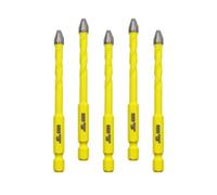 Foret excentrique à tête crochue 6MM Jeu de mèches DARTOTEK Mèches hélicoïdales pour bois/plastique/verre/brique en béton Mèches multi-matériaux avec coffret de rangement des mèches, 5 pièces