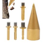 Foret fendeur de bois, foret pour fendre le bois,Foret électrique Foret à bois de chauffage Fendeuse de bûches | Perceuse hexagonale fendeuse de bûches électrique, tournevis à cône robuste pour la mai