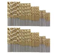 Foret Hélicoïdal 100/50pcs jeu de forets hélicoïdaux tige hexagonale HSS perceuse à percussion outil électrique ensemble d'outils forage(100pcs Gold)