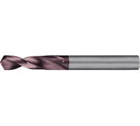 Foret hélicoïdal DIN 6539, type N, diamètre nominal 10,2 mm, plaquettes monobloc TiAlN DIN 6535 HA, extra-court