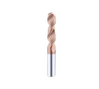 Foret hélicoïdal en carbure HRC55°, longueur totale 100 mm, for tour CNC, perçage de métaux durs, forets hélicoïdaux en acier tungstène, 9,1 à 20 mm(10.5mm)